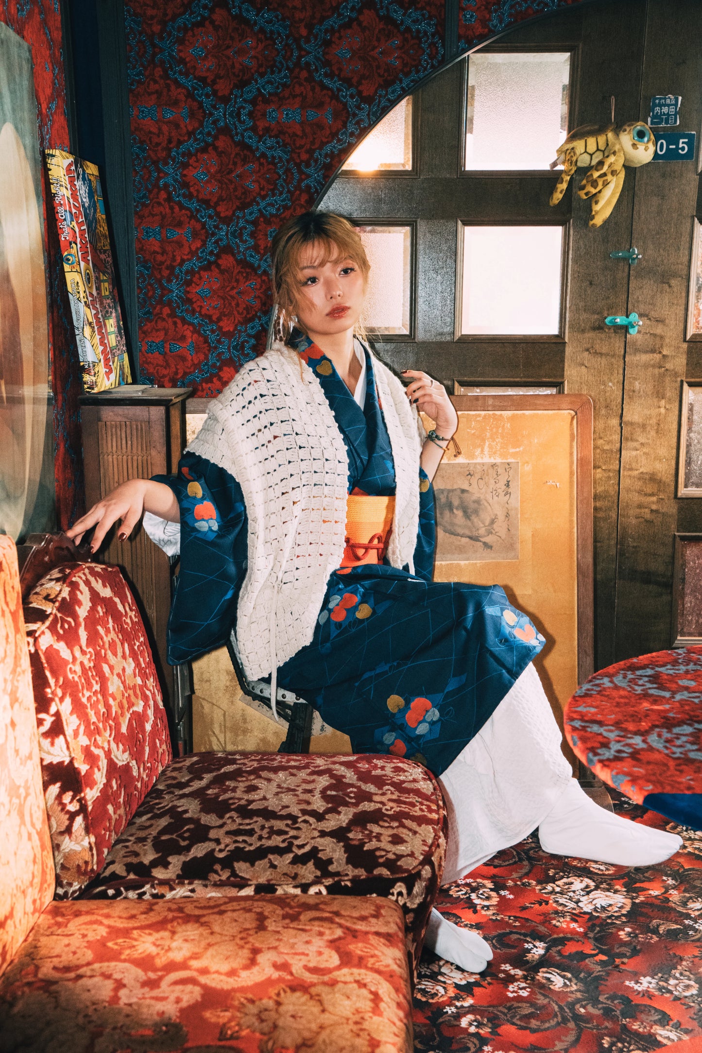 ENIPIS セレクト｜ヴィンテージ着物3点セット｜りんごアンサンブル