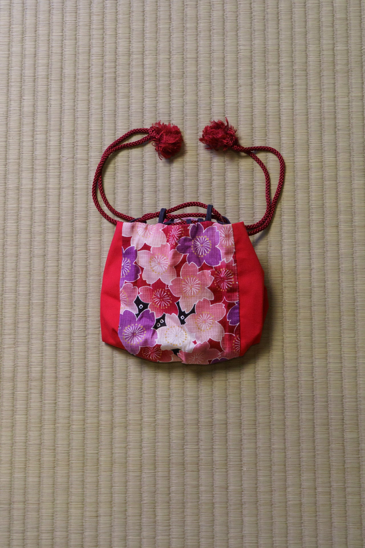 桜巾着バッグ
