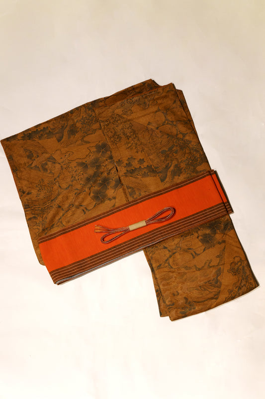 ENIPIS セレクト｜ヴィンテージ着物3点セット｜茶