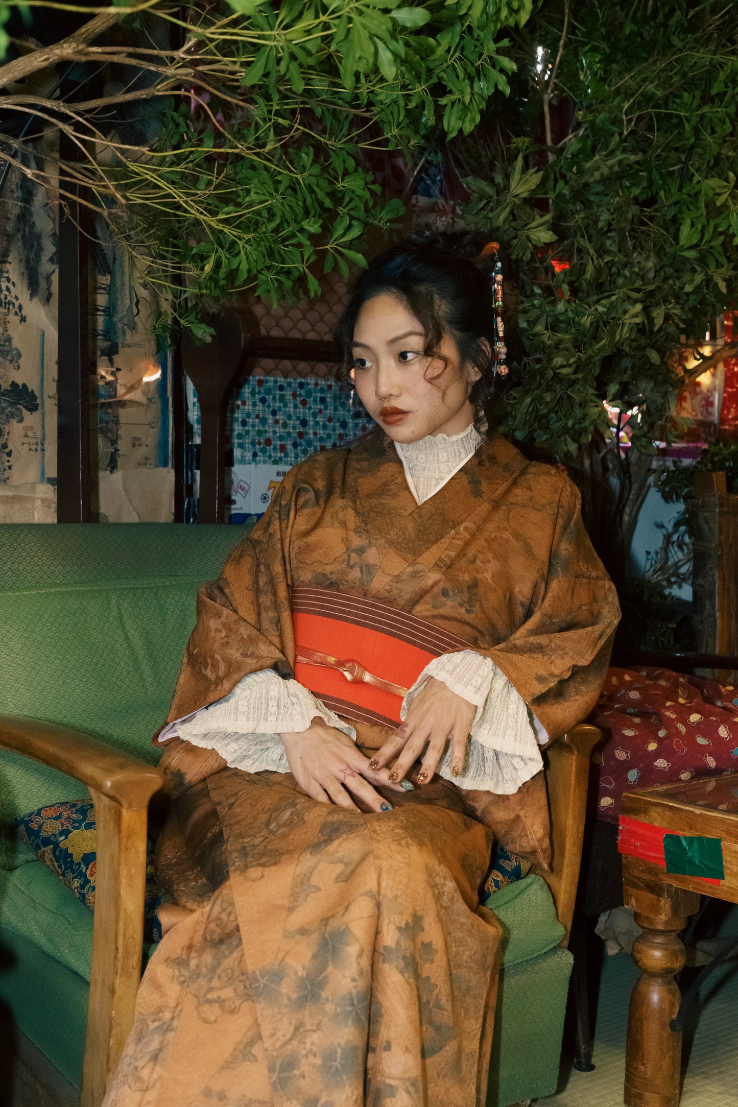 ENIPIS セレクト｜ヴィンテージ着物3点セット｜茶